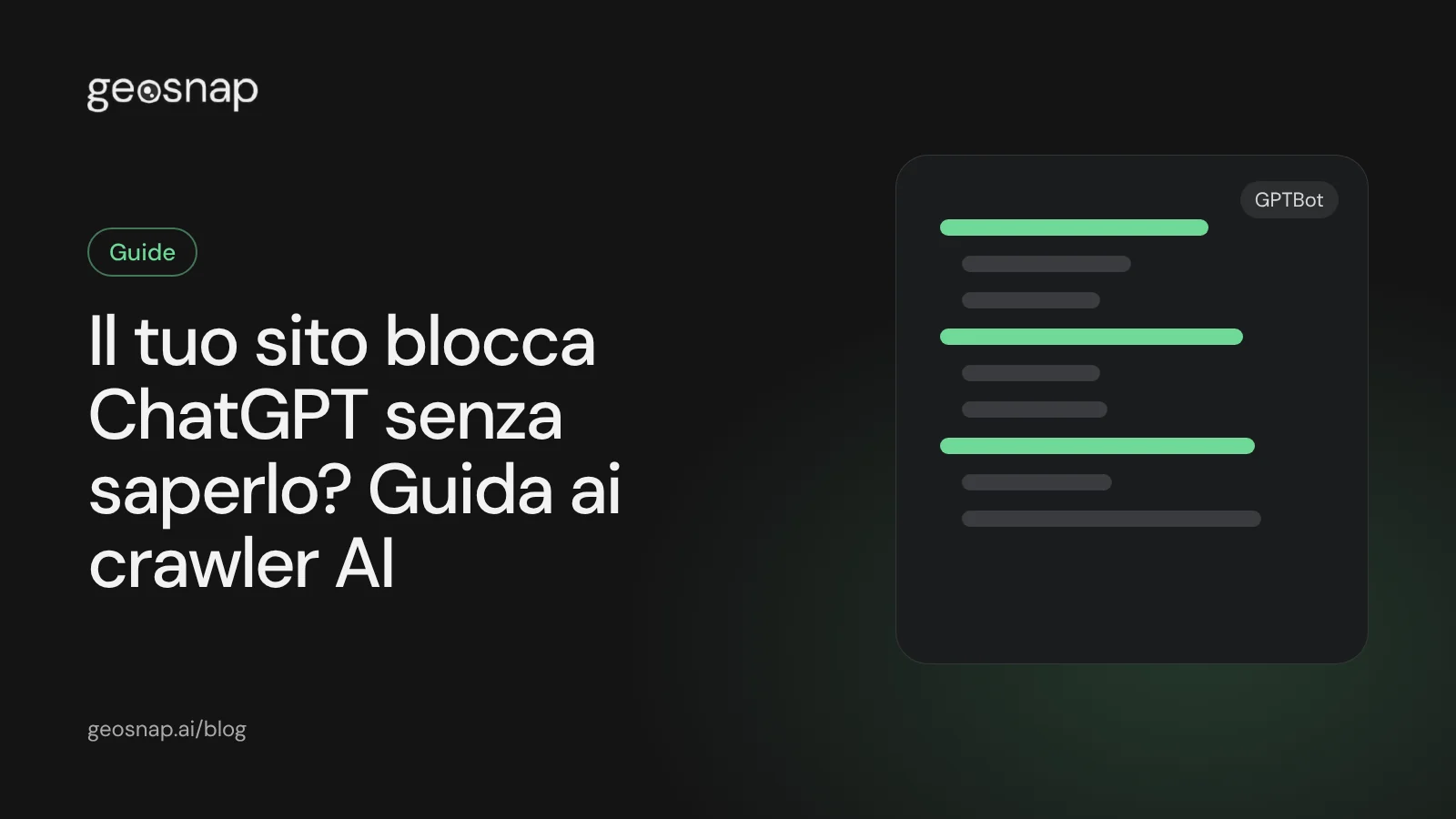 Copertina: Il tuo sito blocca ChatGPT senza saperlo? Guida ai crawler AI