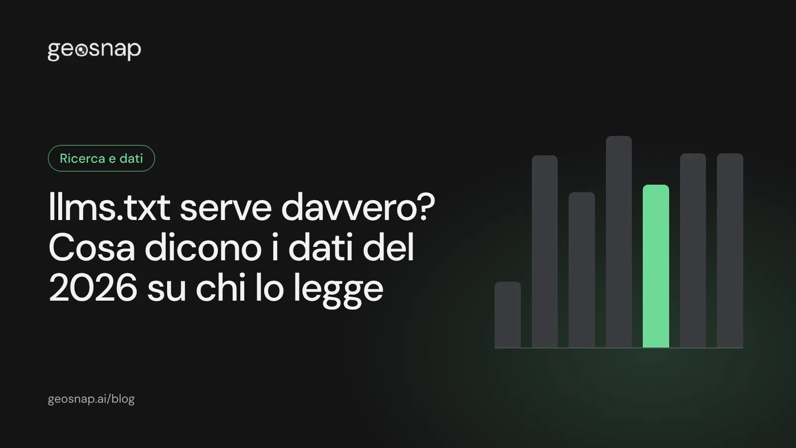 Copertina: llms.txt serve davvero? Cosa dicono i dati del 2026 su chi lo legge