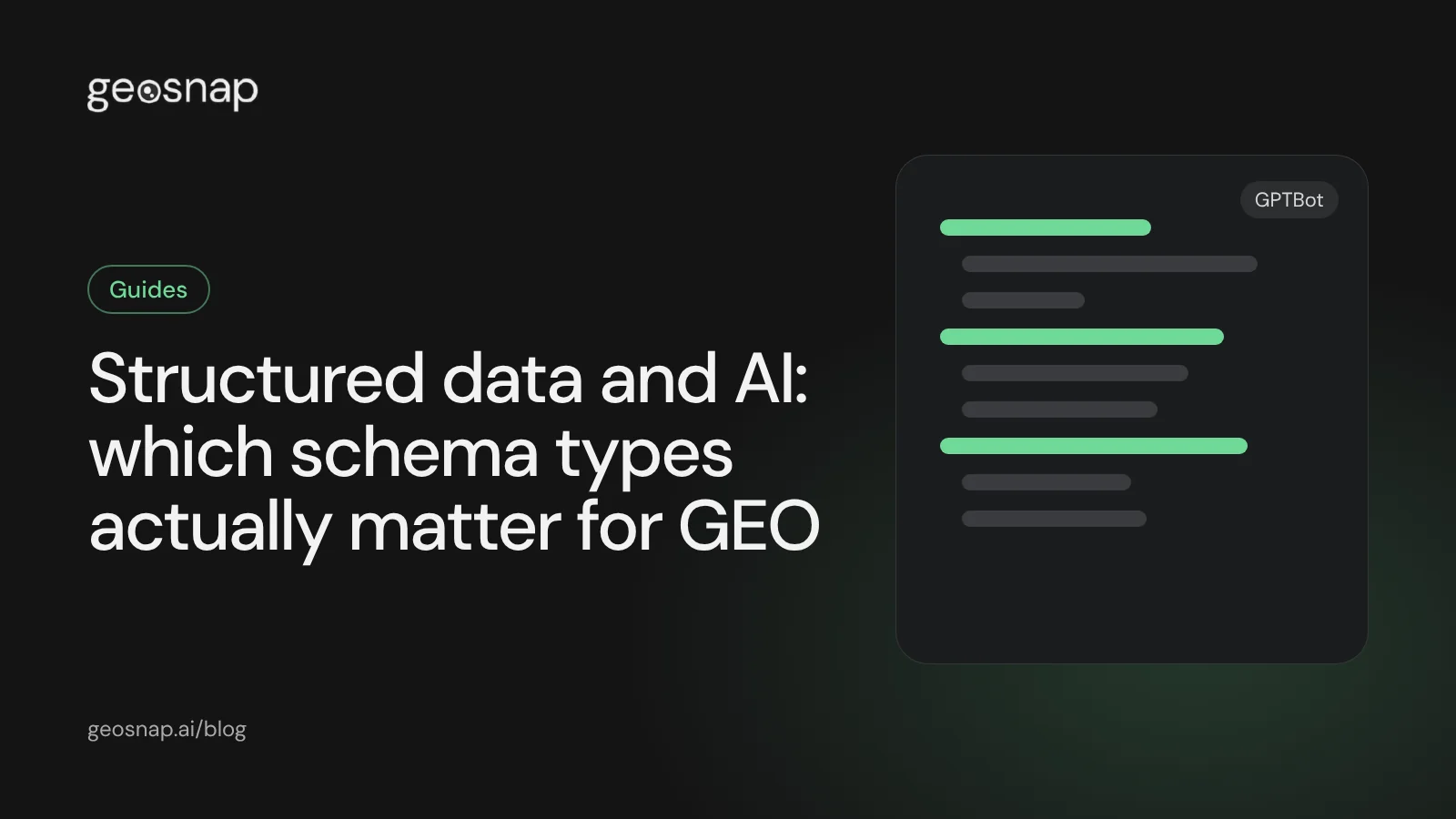 Cover: Structured data and AI: which schema types actually matter for GEO