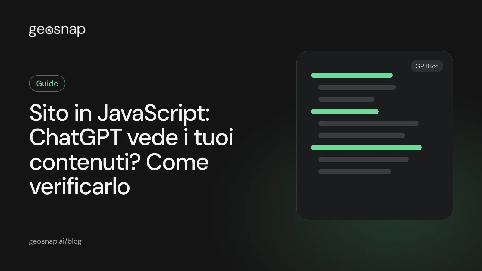 Copertina dell'articolo: il codice di una pagina web letto da un crawler AI, con alcune righe evidenziate
