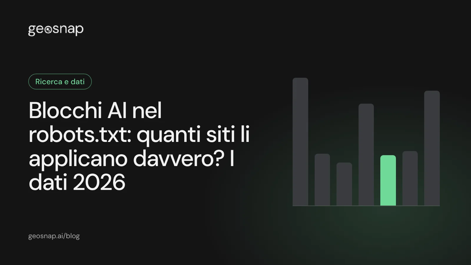 Copertina: Blocchi AI nel robots.txt: quanti siti li applicano davvero? I dati 2026
