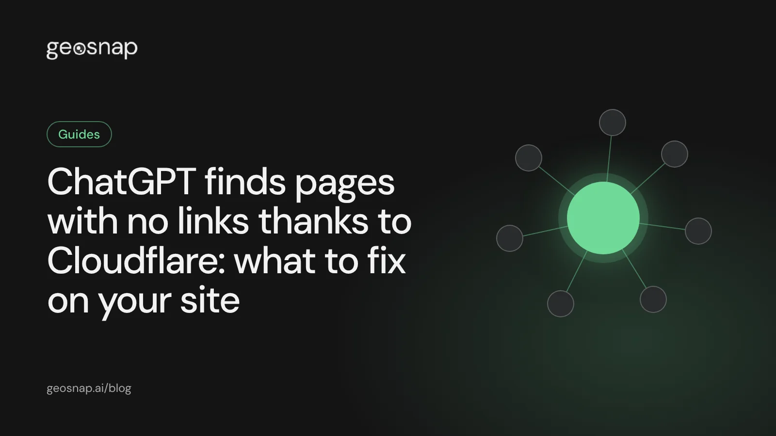 Cover: ChatGPT finds pages with no links thanks to Cloudflare: what to fix on your site