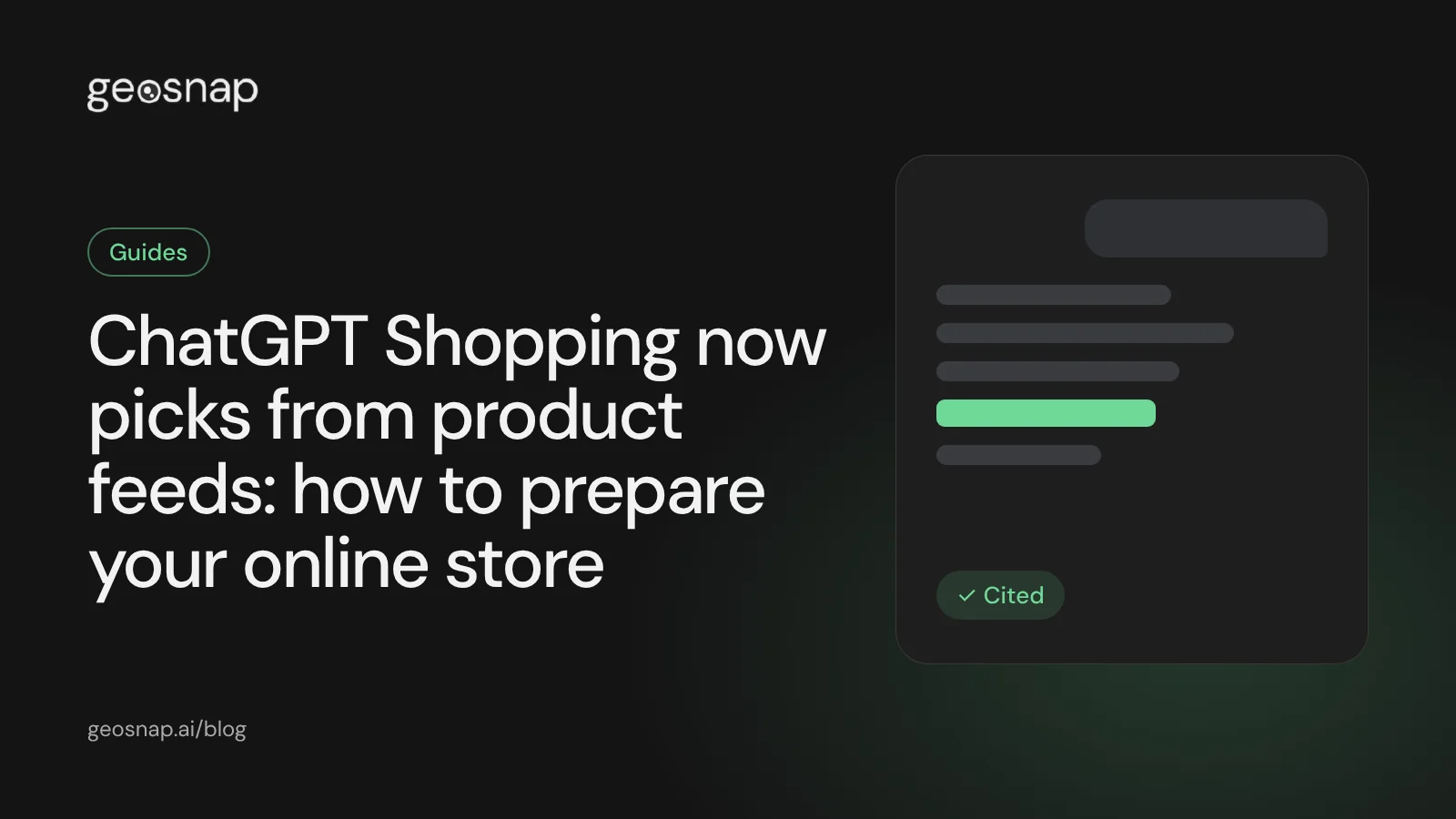 Cover: ChatGPT Shopping now picks from product feeds: how to prepare your online store