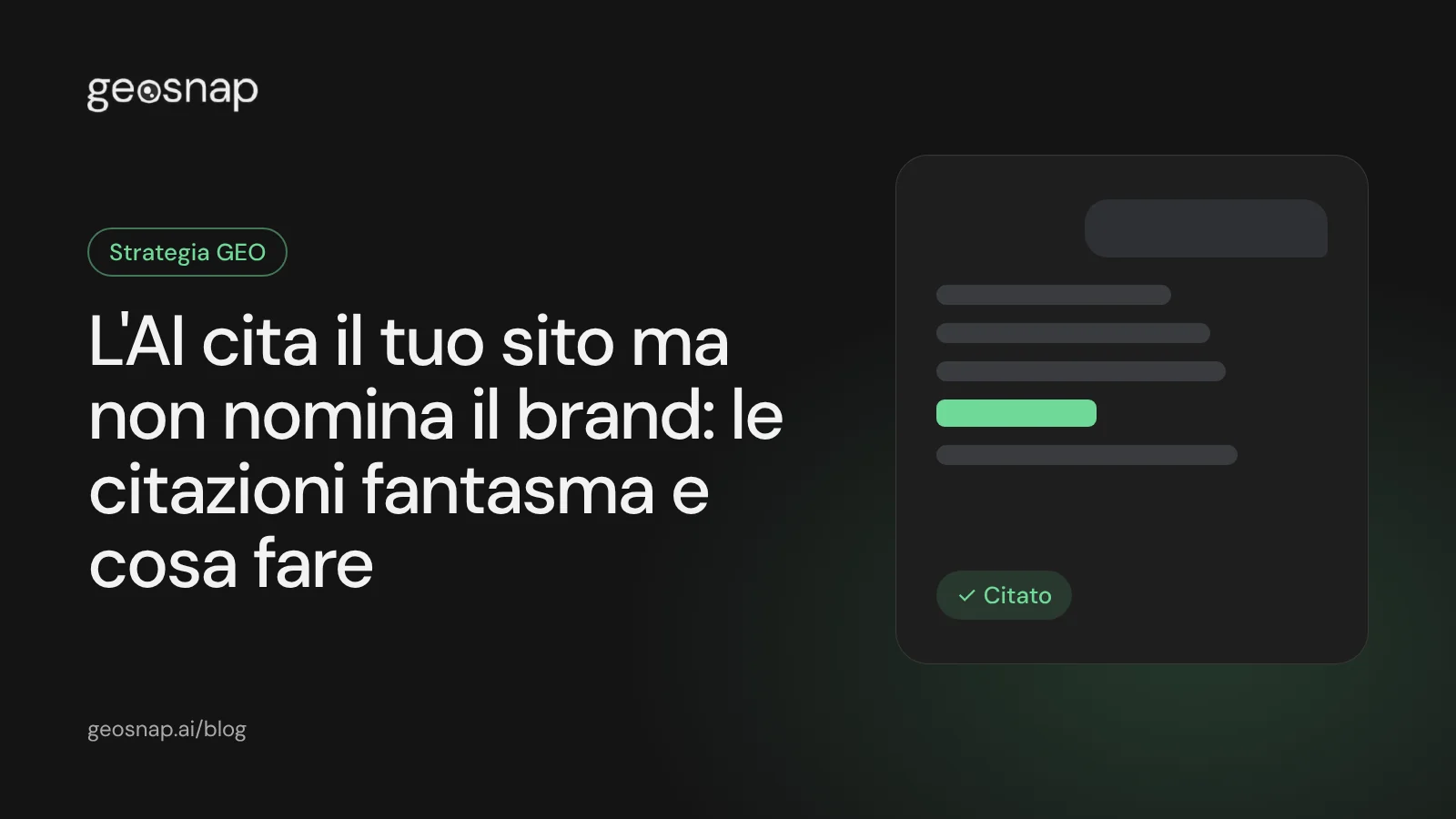 Copertina: L'AI cita il tuo sito ma non nomina il brand: le citazioni fantasma e cosa fare