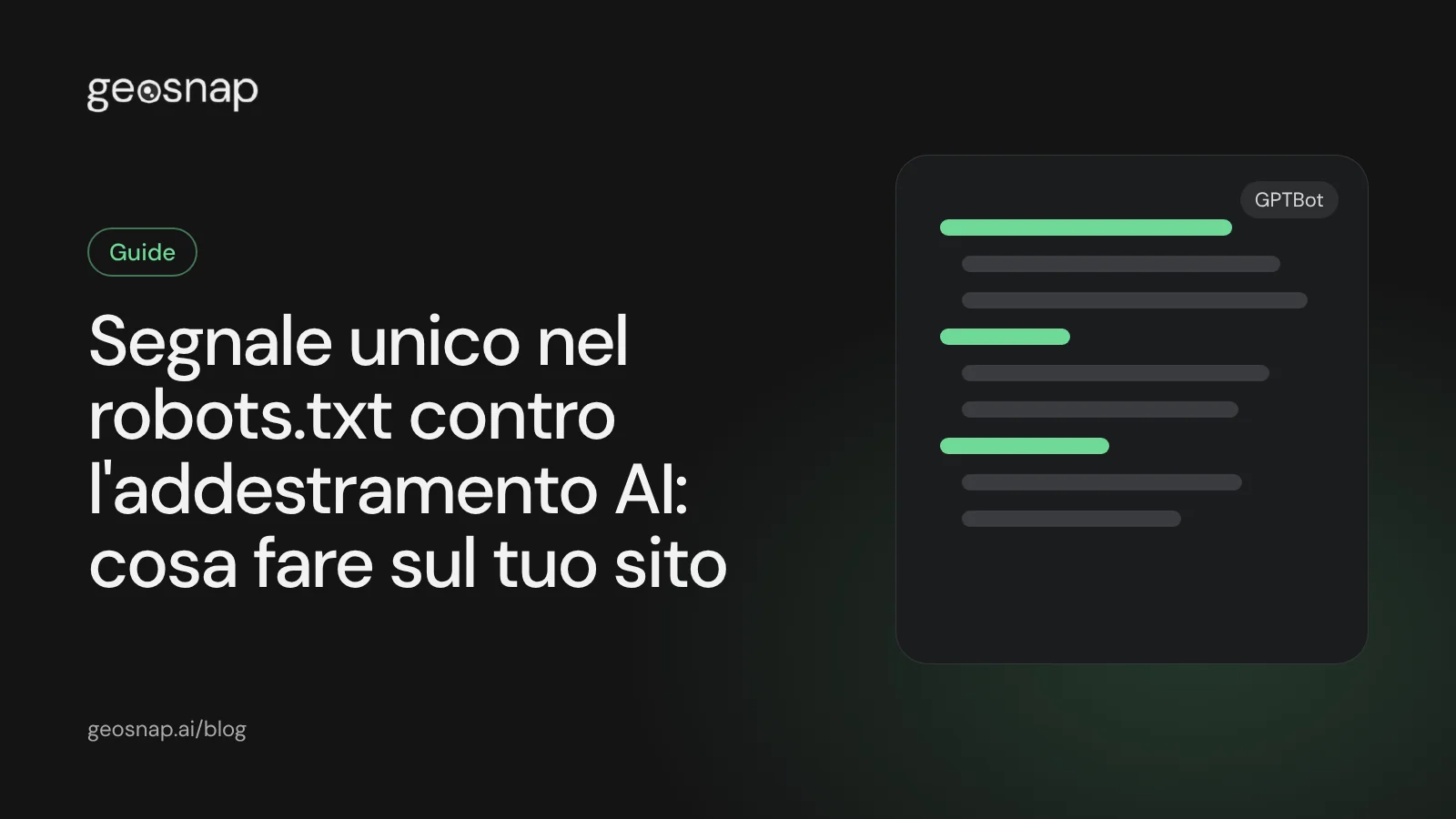 Copertina: Segnale unico nel robots.txt contro l'addestramento AI: cosa fare sul tuo sito